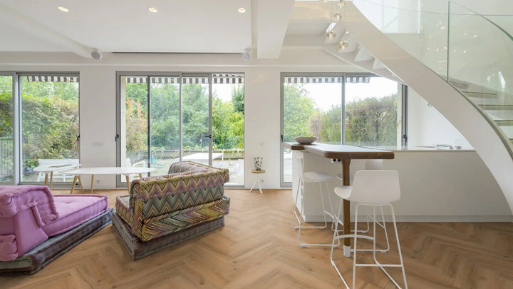 GreenLine Daisy Herringbone mit integrierter Trittschalldämmung Vinylboden Klick