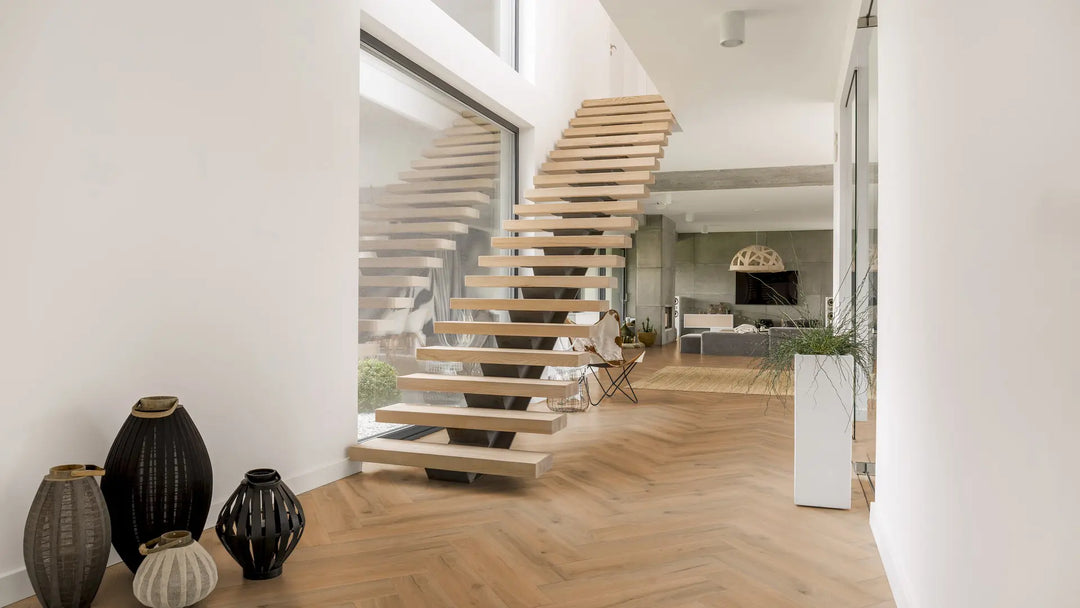 GreenLine Daisy Herringbone mit integrierter Trittschalldämmung Vinylboden Klick