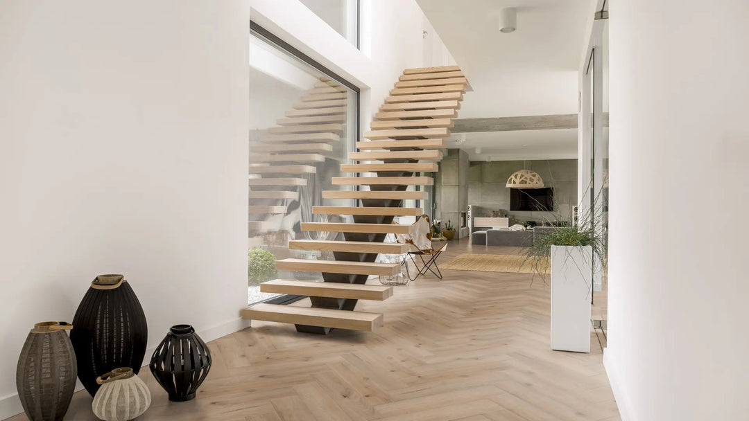 GreenLine Ginger Herringbone mit integrierter Trittschalldämmung Vinylboden Klick