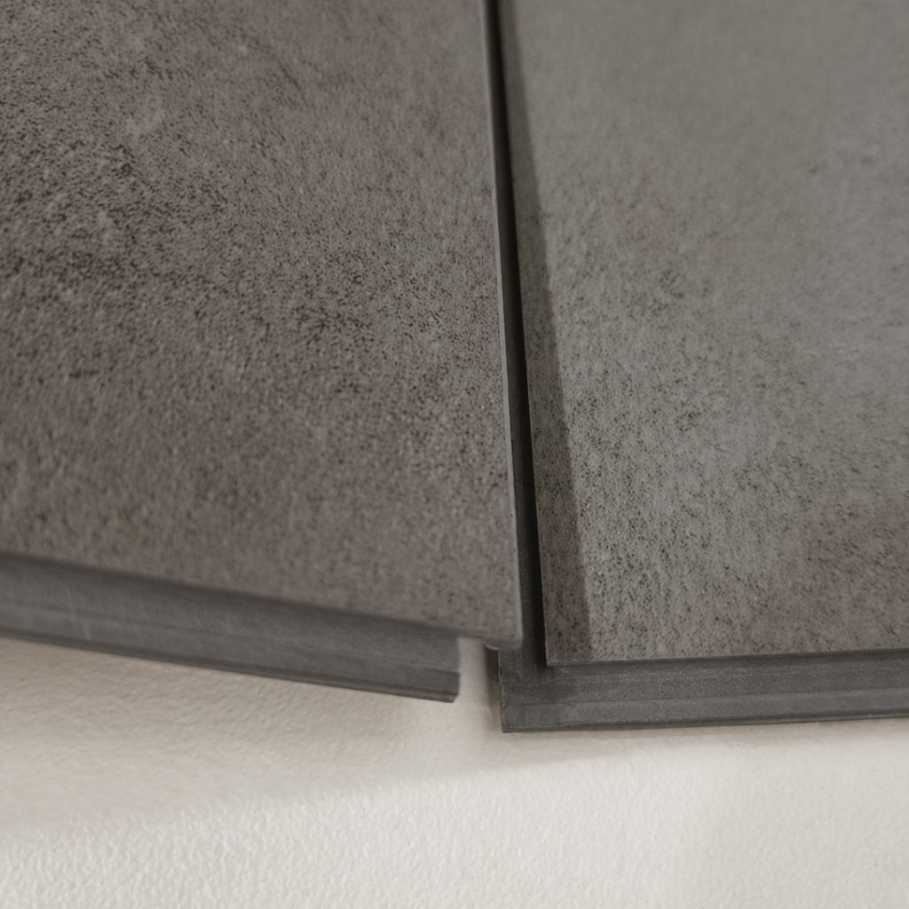 GreenLine Silent XL Stone Fliesenoptik Cement mit Trittschalldämmung Vinylboden Klick Fliese Verlegung