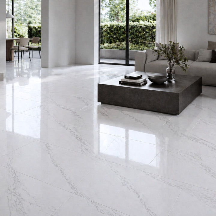 GreenLine Silent XL Stone Fliesenoptik Marmor mit Trittschalldämmung Vinylboden Klick Reud Bodenarena Fliese