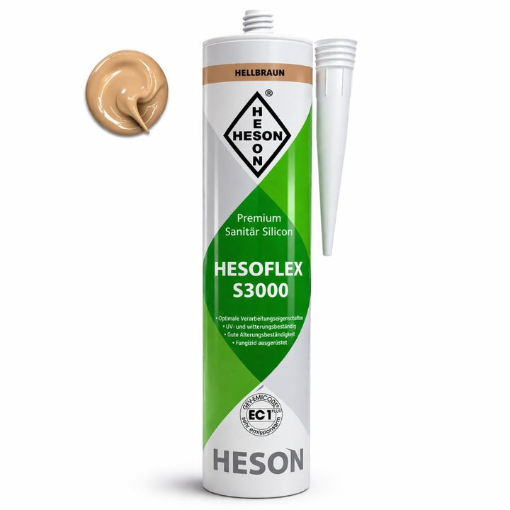 Sanitär Silikon HESOFLEX S 3000 - Hellbraun A18 310 ml - Reud Bodenarena