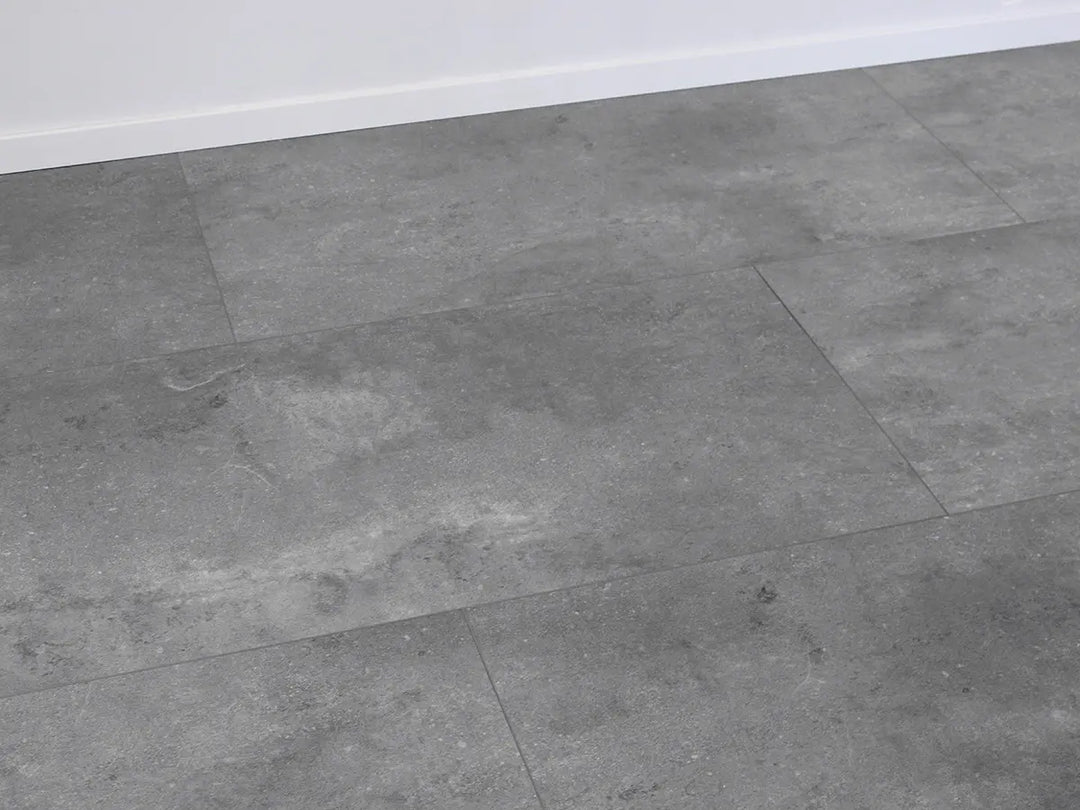 Decoflooring Fliese XXL Grey Concrete mit Trittschalldämmung Vinylboden Klick