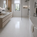 Vinyrock XL Gloss Fliesenoptik Hochglanz Kalba Carrara Marmor mit Trittschalldämmung Vinylboden