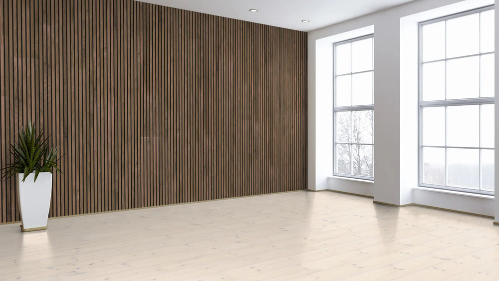 Klangwunder Professional Akustikpaneel Rondo Black Walnut MDF Wandpaneel