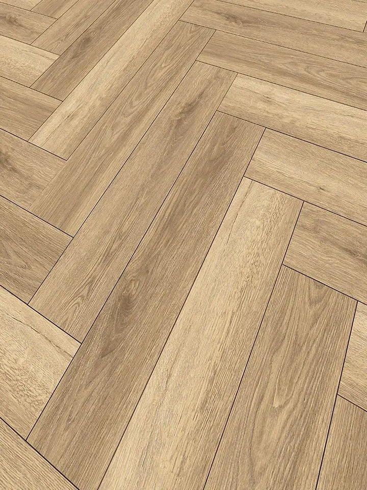 CHECK San Francisco Oak Herringbone 1x4 Dryback Klebe Vinylboden