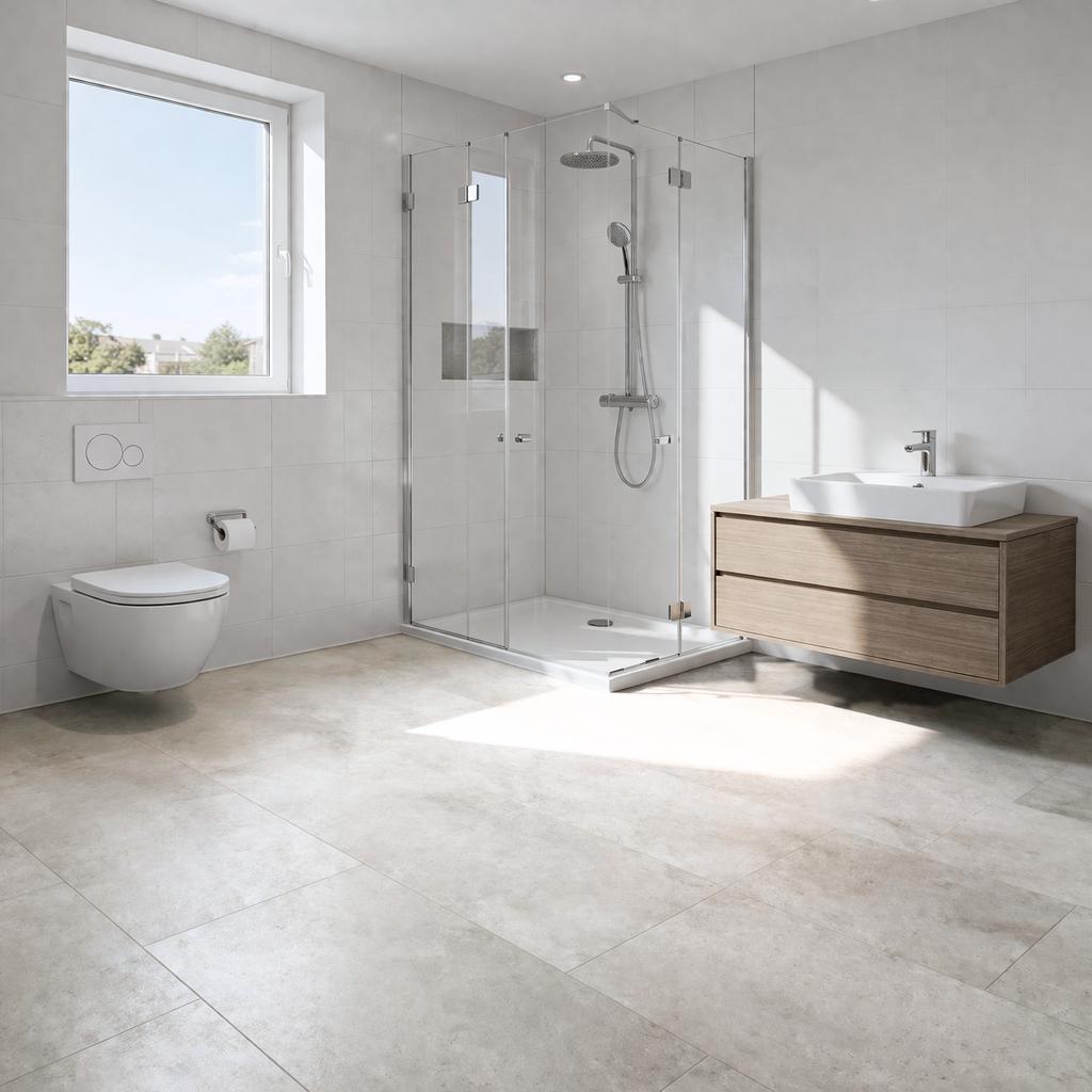 Klick Vinyl Steinfeld Fliesenoptik mit Trittschalldämmung - Reud Bodenarena