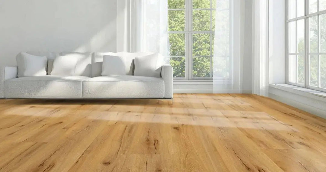 Klick Vinylboden Eiche Champagner mit Trittschall