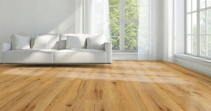 Klick Vinylboden Eiche Champagner mit Trittschall