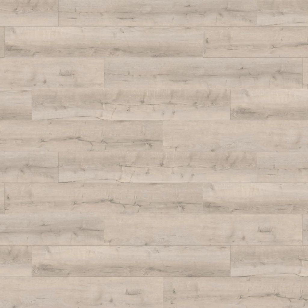 Nahaufnahme der Oberfläche von Decoflooring Klick Vinyl Eiche Polar mit Trittschalldämmung von Reud Bodenarena