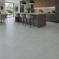 Klick Vinyl Fliesenoptik Granat in Hellgrau