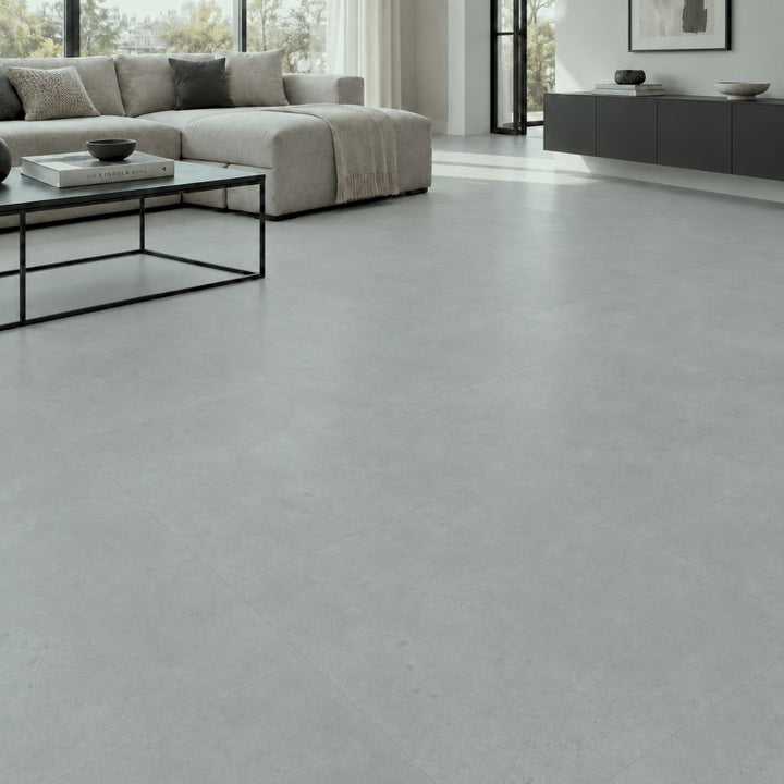 Klick Vinyl Fliesenoptik Granat in Hellgrau - Reud Bodenarena