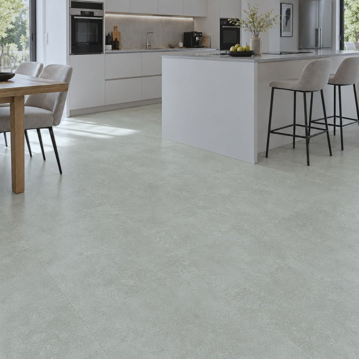 Klick Vinyl Fliesenoptik Alica in Hellgrau - Reud Bodenarena