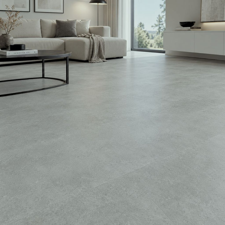 Klick Vinyl Fliesenoptik Alica in Hellgrau - Reud Bodenarena