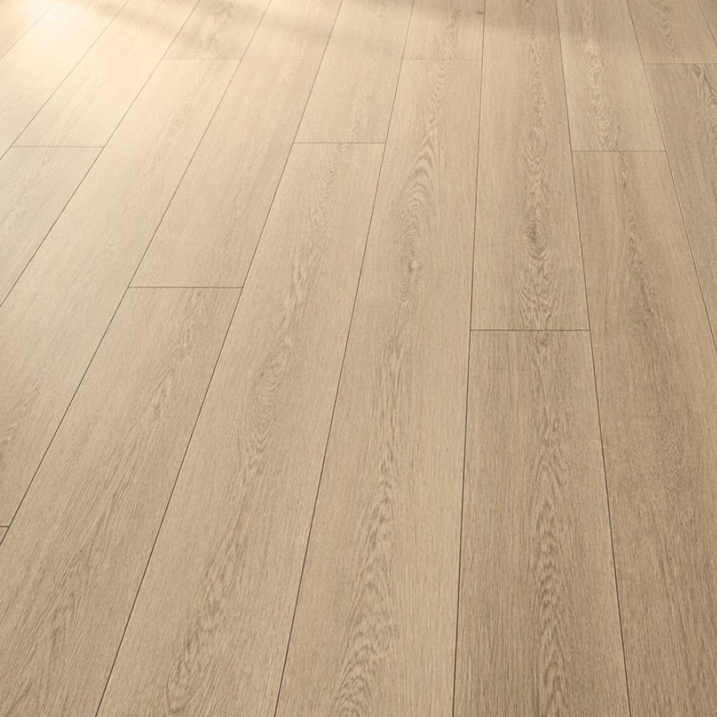 Klick Vinylboden Eiche Natur Landhausdiele mit Trittschall REUD Bodenarena Verlegung