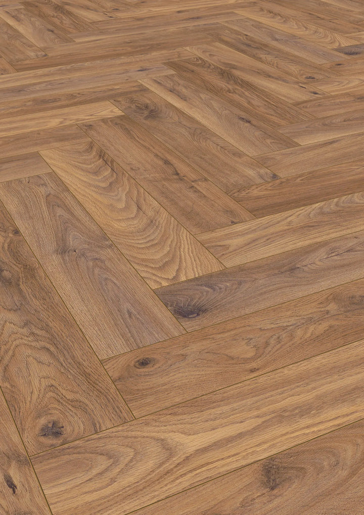 Kronoflooring Herringbone Fischgrät Firebrand Oak Laminat Klick