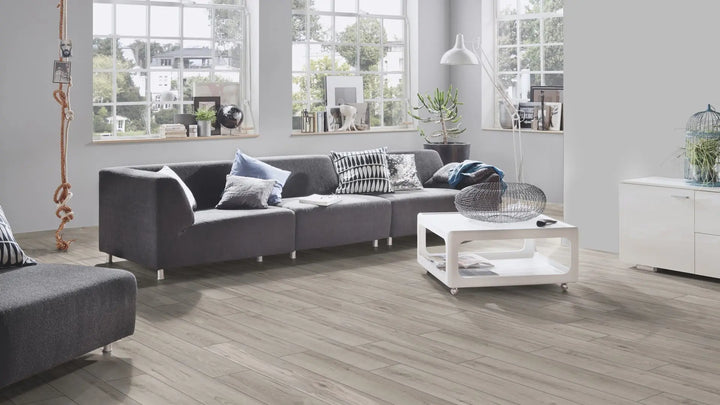Detailansicht von Kronoflooring Variostep Classic Longbow Oak Landhausdiele Laminat – Reud Bodenarena
