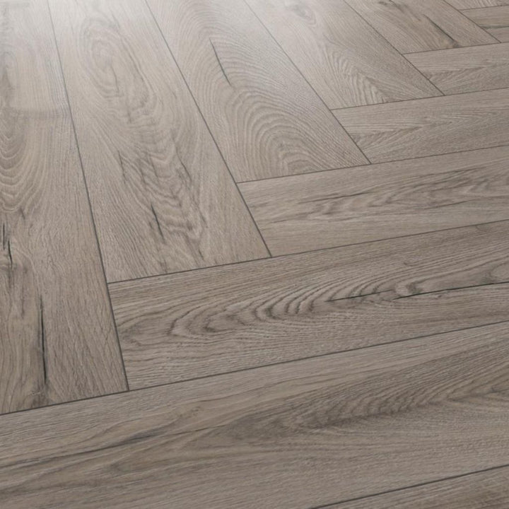 Kronoflooring Herringbone Fischgrät Rutherford Oak Laminat Klick Verlegung - REUD-Bodenarena