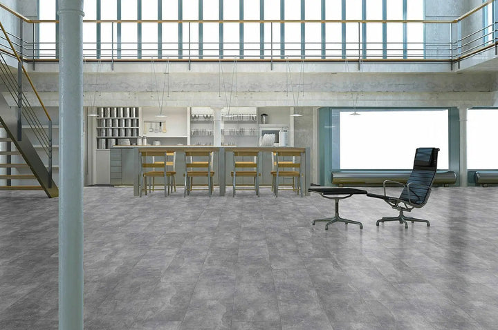 Fliese Sichtestrich grau Laminat