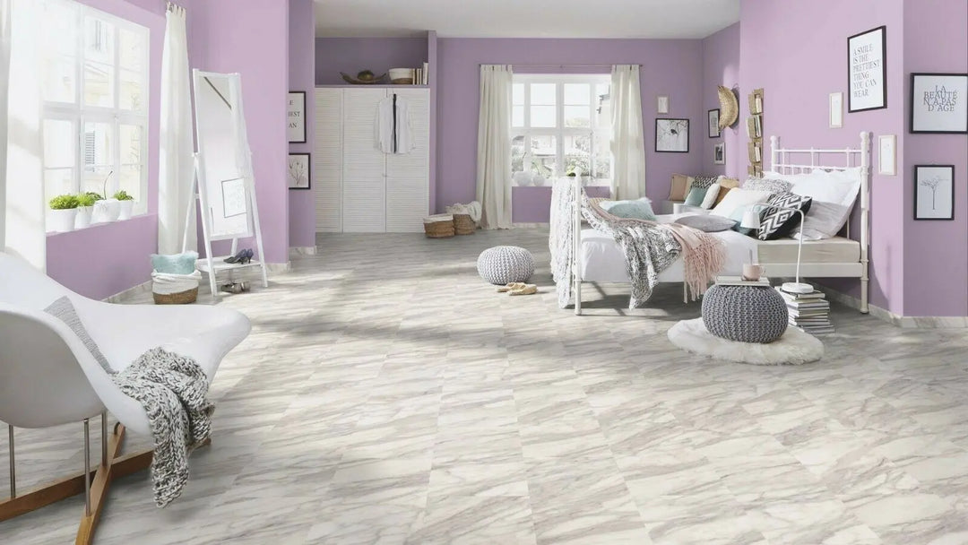 Made in Germany Fliese Marmor weiß Laminat