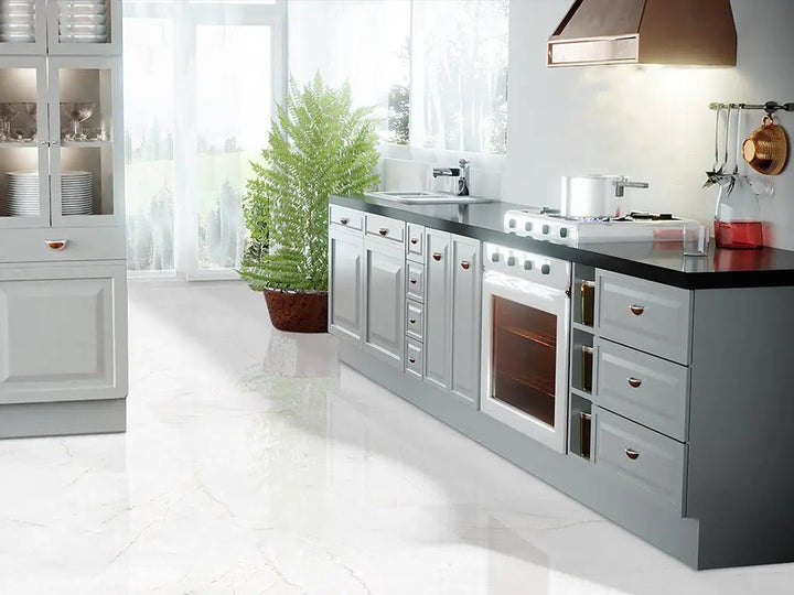 Falquon Stone 2.0 Fliesenoptik Hochglanz Marmorata Chiara Laminat