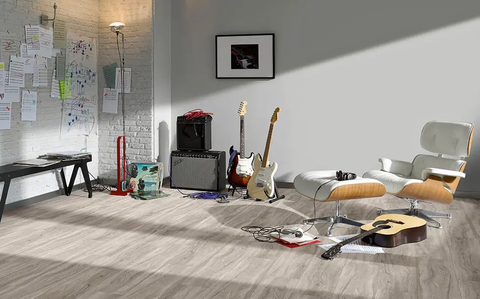 Parador Eiche pastellgrau gebürst.Strukt. LHD gefast Vinyl Basic 5.3