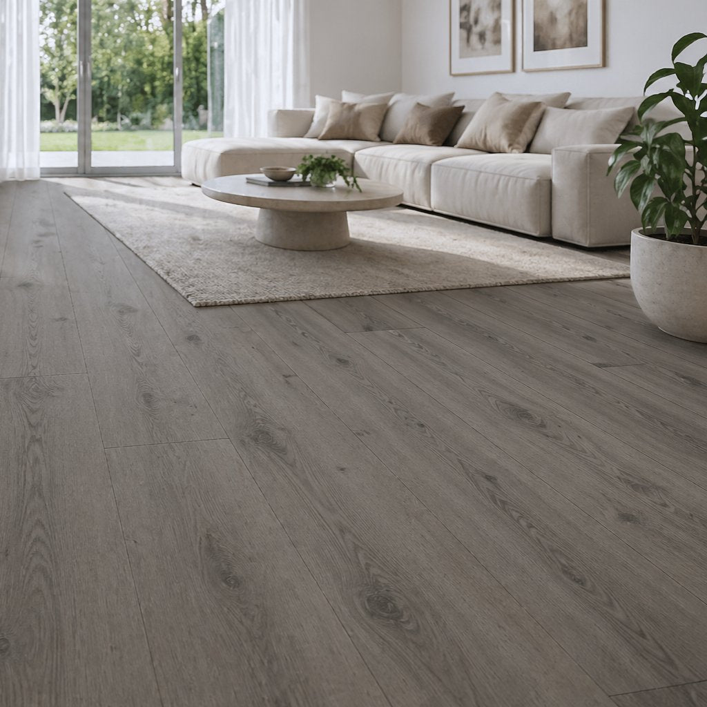 Rigid Vinyl Eiche Dusk hell Klick Vinylboden Reud Bodenarena Landhausdiele