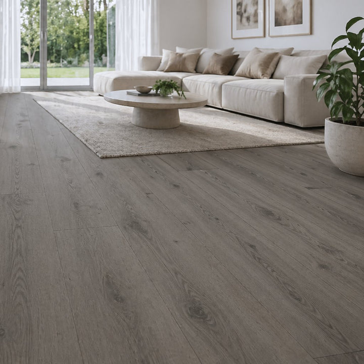 Rigid Vinyl Eiche Dusk hell Klick Vinylboden Reud Bodenarena Landhausdiele