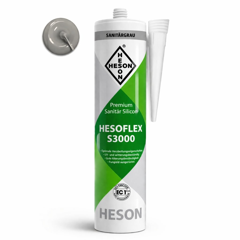 Sanitär Silikon HESOFLEX S 3000 - Sanitärgrau A63 310 ml - Reud Bodenarena