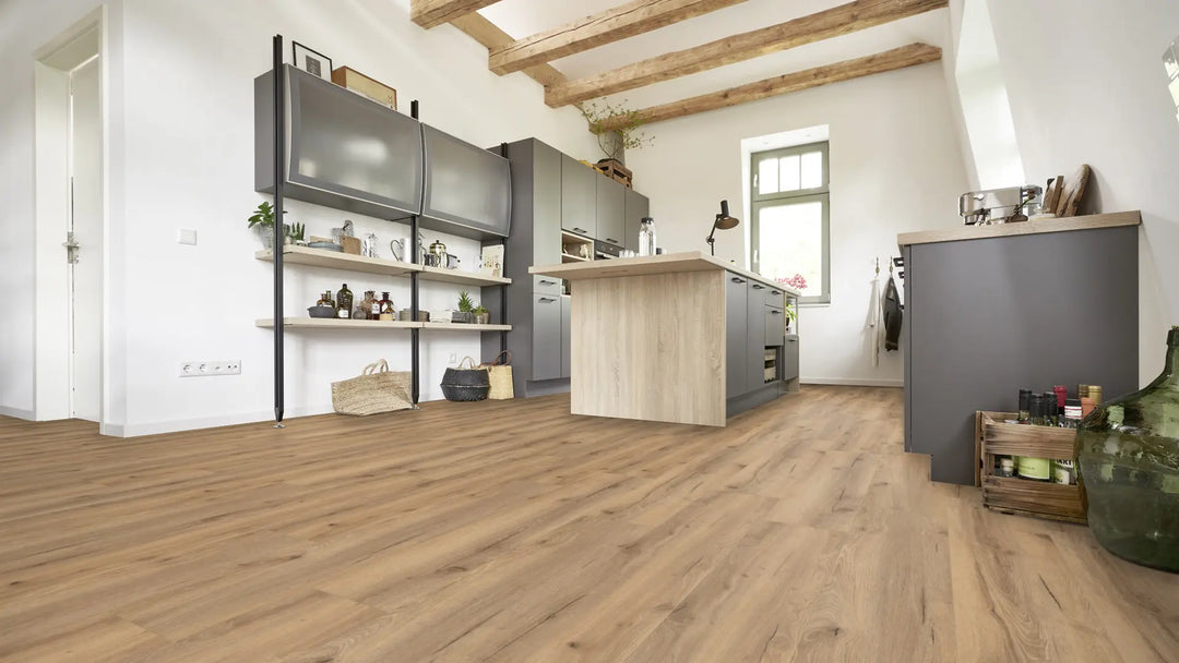 X-Cellent Eiche Lein SPC mit integrierte Trittschalldämmung Vinylboden Click