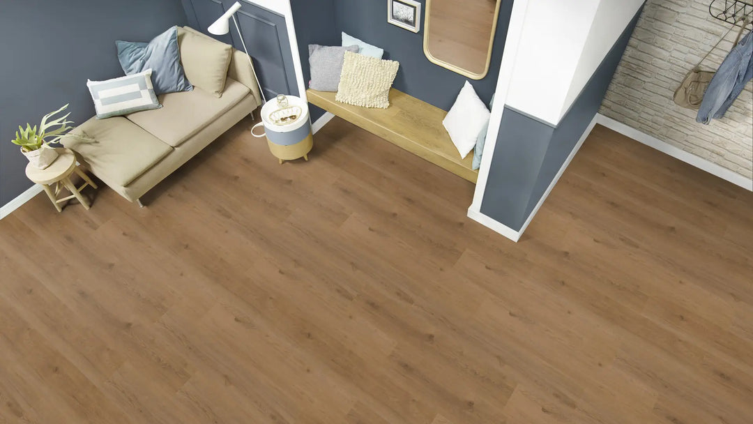 X-Citing Eiche Ambience Chocolate SPC mit integrierte Trittschalldämmung Vinylboden Click