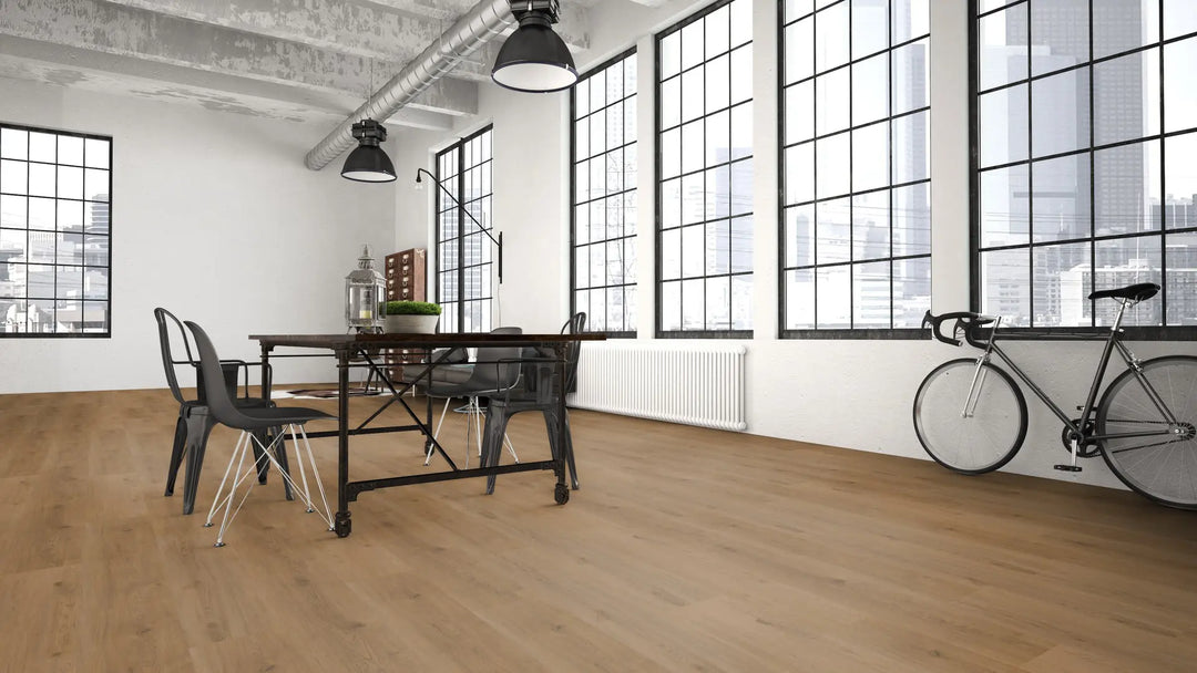 X-Citing Eiche Ambience Chocolate SPC mit integrierte Trittschalldämmung Vinylboden Click