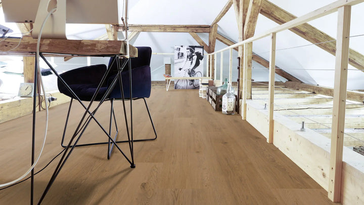 X-Citing Eiche Ambience Chocolate SPC mit integrierte Trittschalldämmung Vinylboden Click