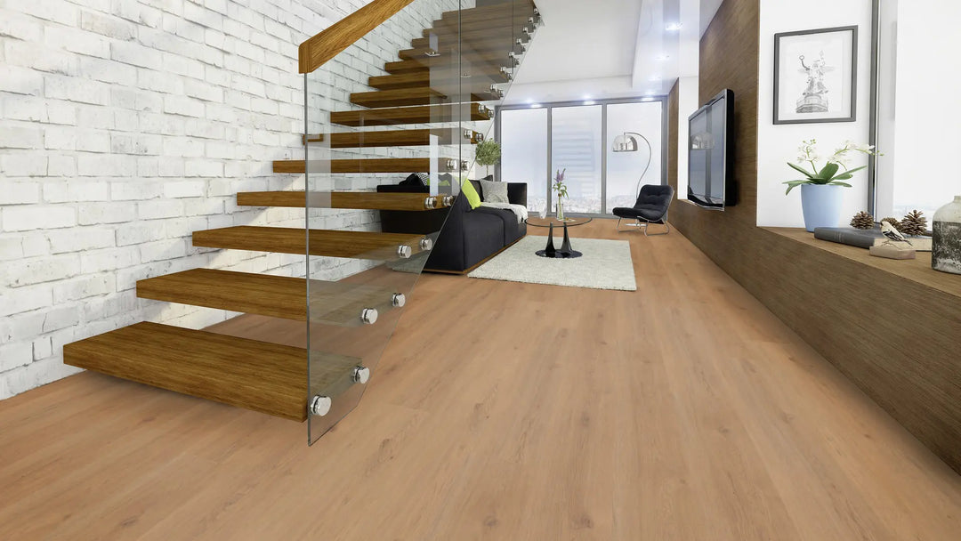 X-Citing Eiche Ambience Coffee SPC mit integrierte Trittschalldämmung Vinylboden Click