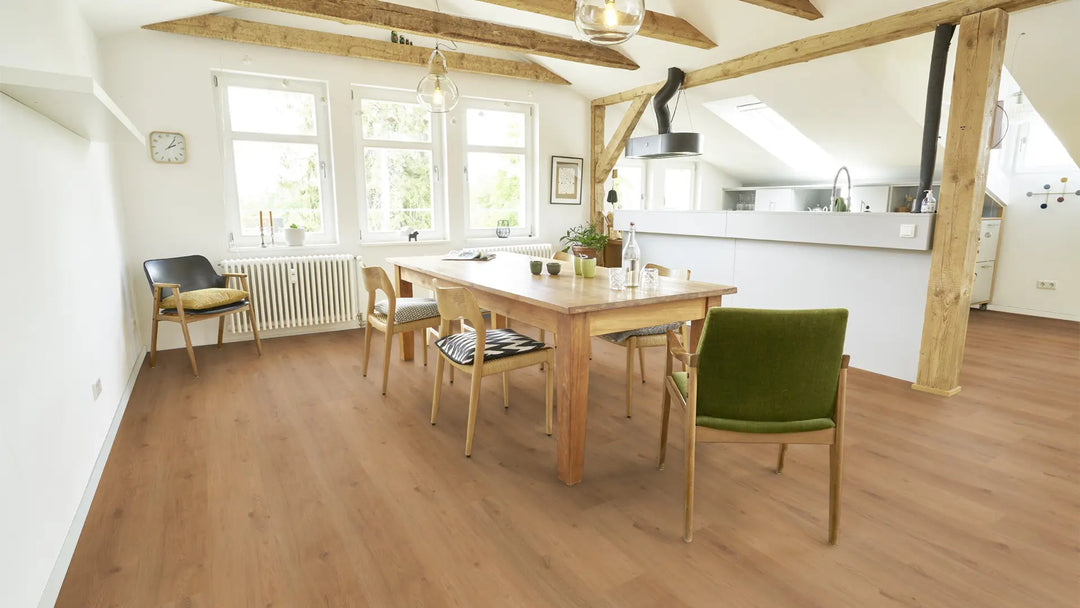 X-Citing Eiche Ambience Coffee SPC mit integrierte Trittschalldämmung Vinylboden Click