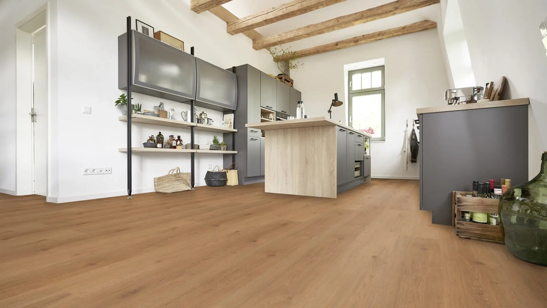 X-Citing Eiche Ambience Coffee SPC mit integrierte Trittschalldämmung Vinylboden Click