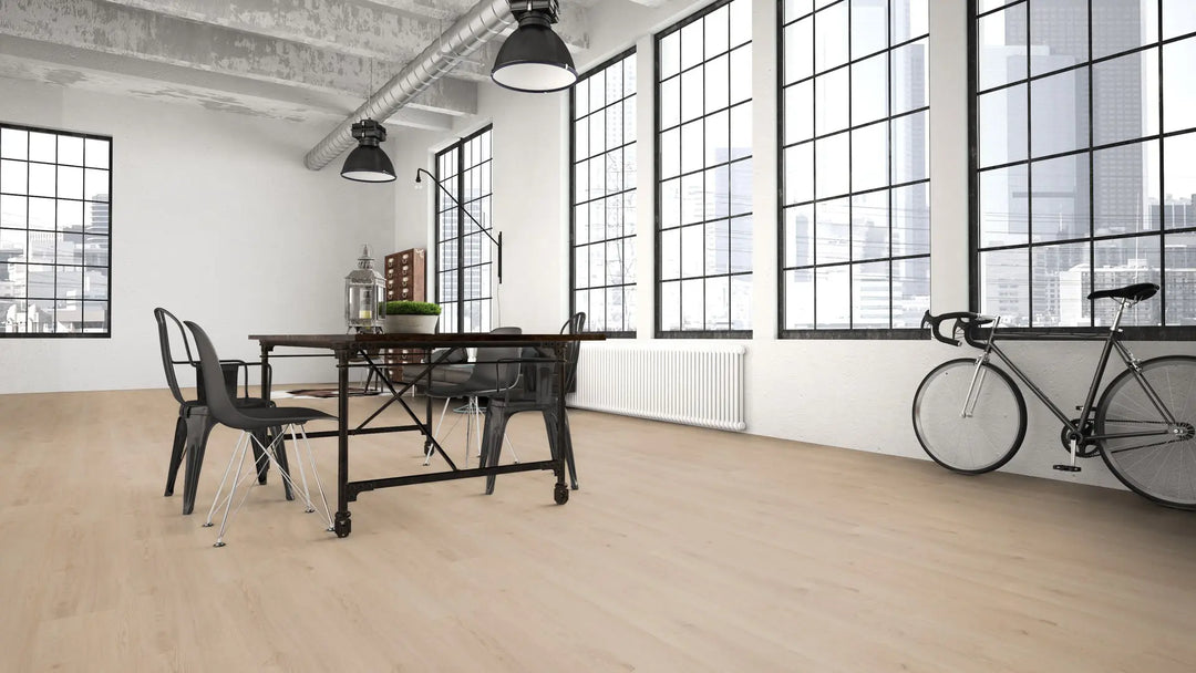 X-Citing Eiche Ambience Milk SPC mit integrierte Trittschalldämmung Vinylboden Click