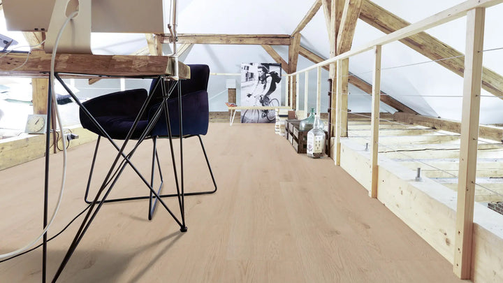 X-Citing Eiche Ambience Milk SPC mit integrierte Trittschalldämmung Vinylboden Click