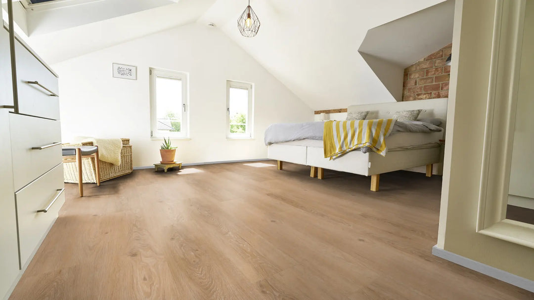 X-Citing Eiche Harmony sand SPC mit integrierte Trittschalldämmung Vinylboden Click