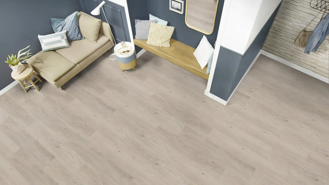 X-Citing Eiche Harmony white SPC mit integrierte Trittschalldämmung Vinylboden Click