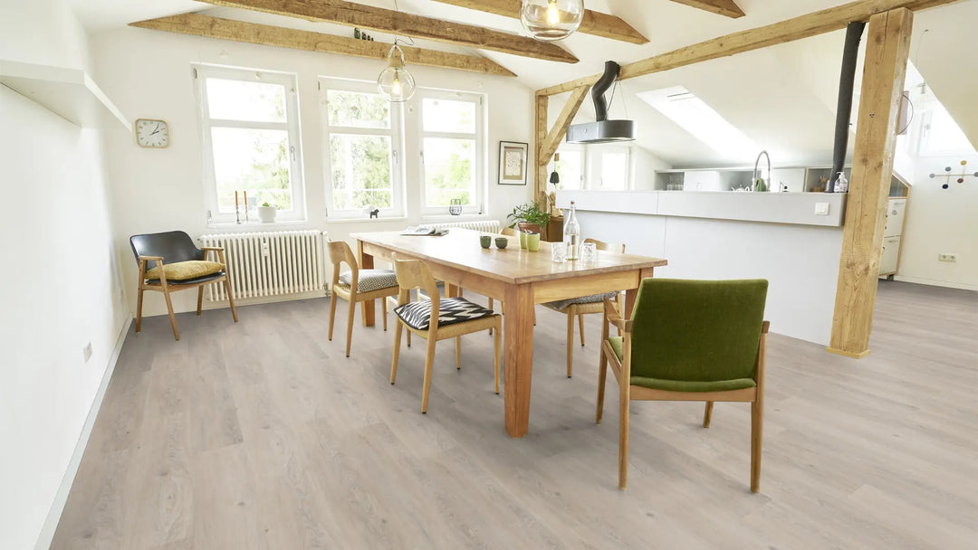 X-Citing Eiche Harmony white SPC mit integrierte Trittschalldämmung Vinylboden Click