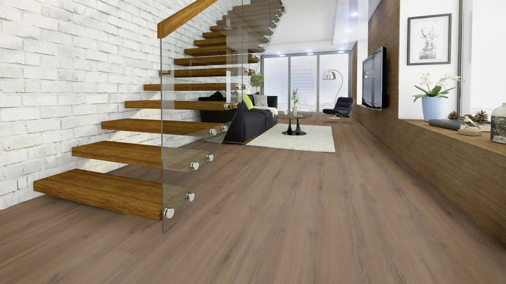 X-Citing Eiche Rustic Dark SPC mit integrierte Trittschalldämmung Vinylboden Click