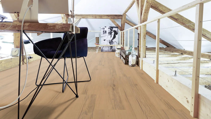 X-Citing Eiche Rustic beige SPC mit integrierte Trittschalldämmung Vinylboden Click