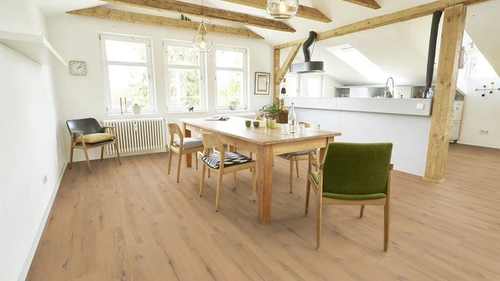 X-Citing Eiche Rustic beige SPC mit integrierte Trittschalldämmung Vinylboden Click