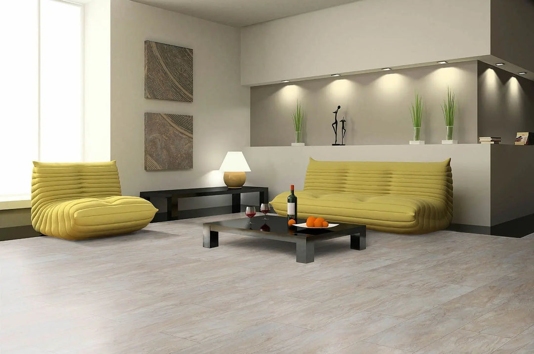 Classen Visiogrande Fliesenoptik Indischer Buntschiefer wasserresistente - Schiefer hell Laminat