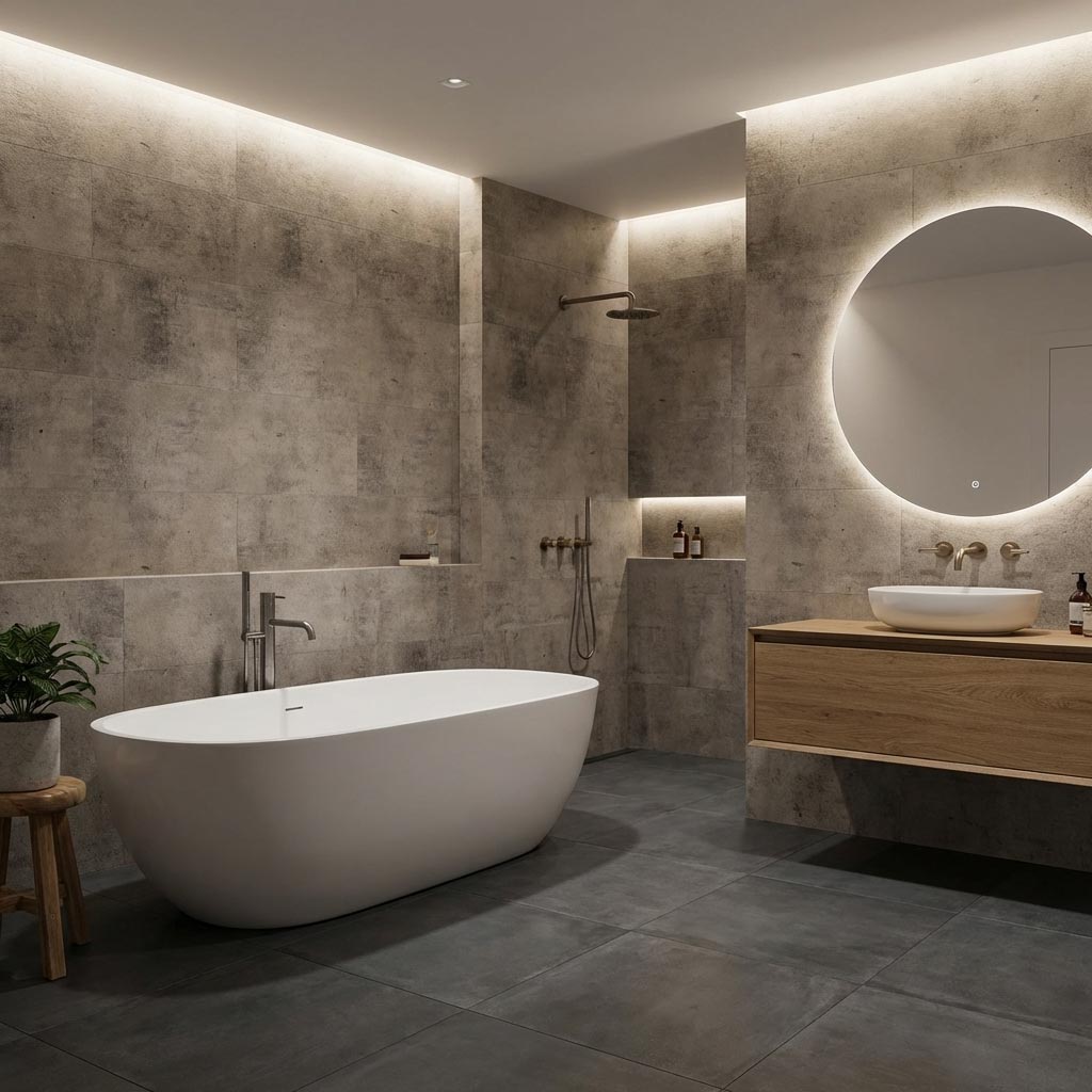 Designbelag NEO Vario Marron für Boden und Wand Großformat