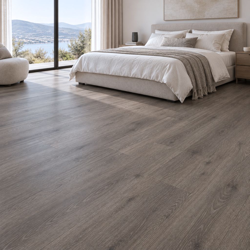 Designboden Klick Nizza mit Trittschalldämmung Schlafzimmer
