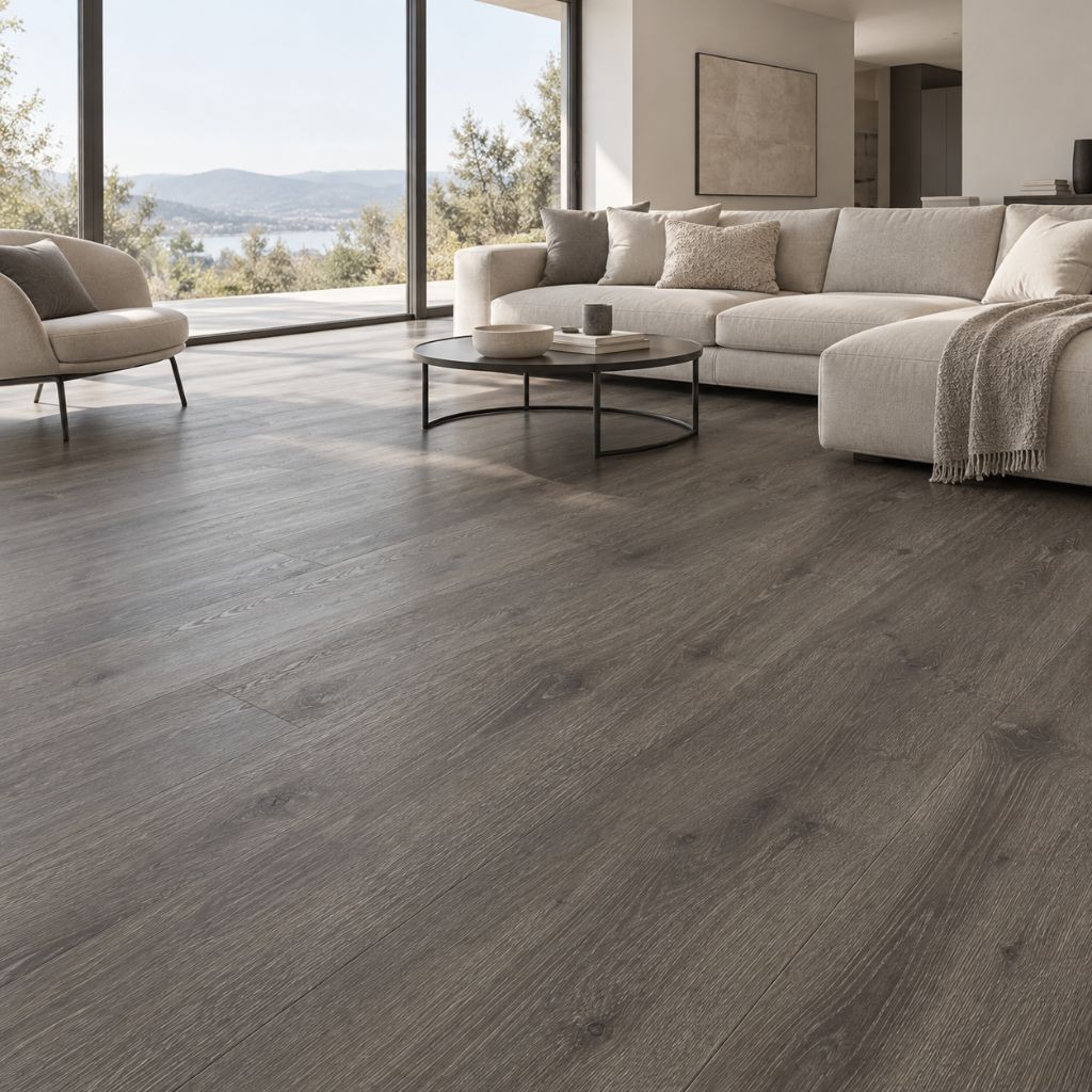 Designboden Klick Rens mit Trittschalldämmung Wohnzimmer