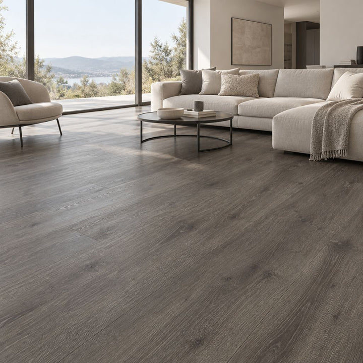 Designboden Klick Rens mit Trittschalldämmung Wohnzimmer