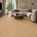Klick Vinyl Chevron Eiche Amber mit Trittschalldämmung